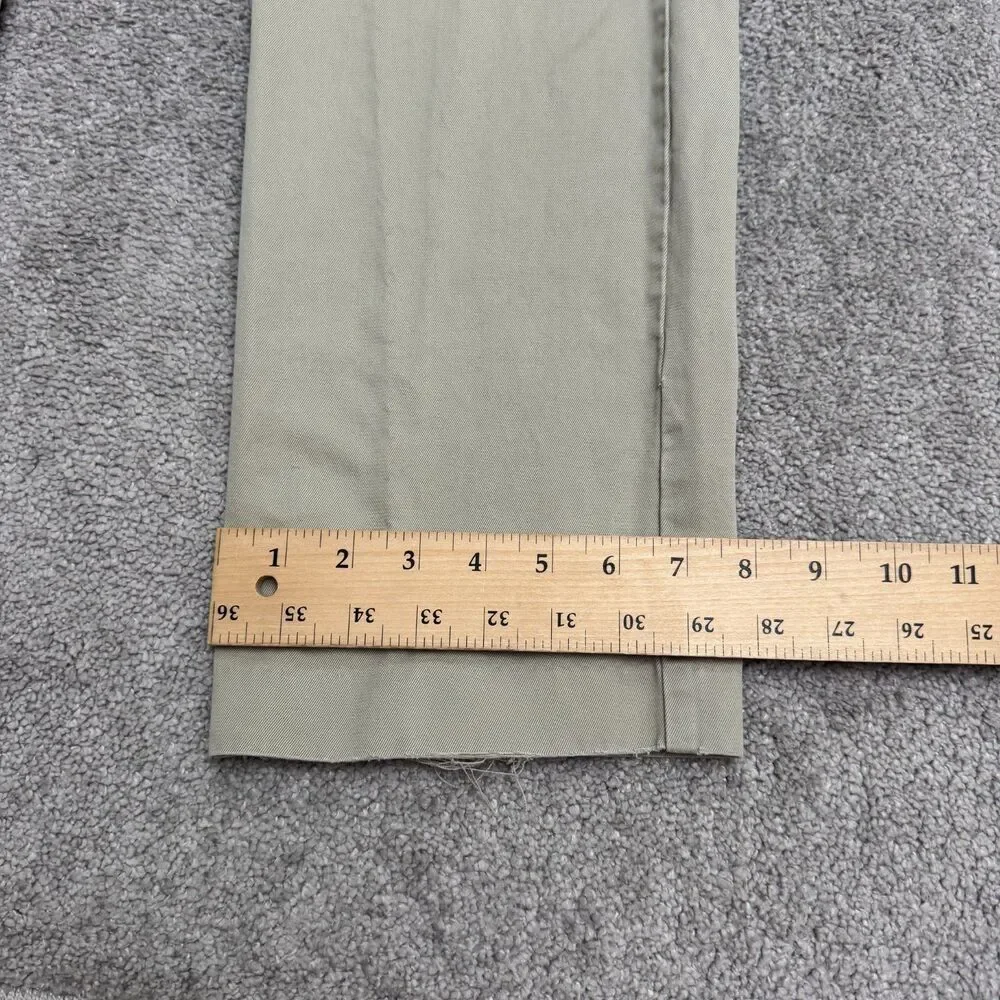 J.Crew Essential Chino Pants Mens 36W Khaki Tan Cotton Straight Leg Casual